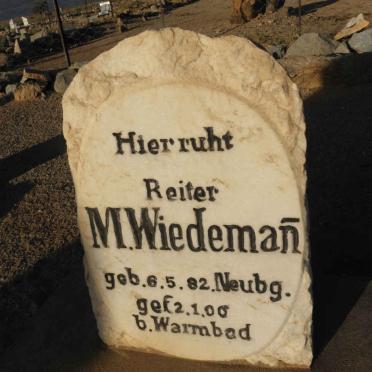 WIEDEMAN M. 1882-1906