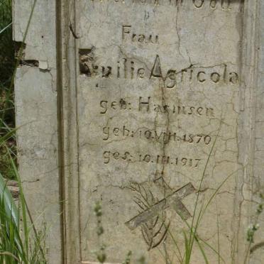 AGRICOLA Emilie nee HARMSEN 1870-1917