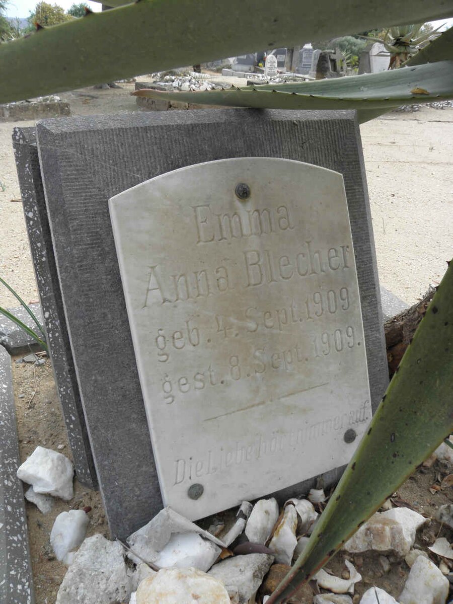 BLECHER Emma Anna 1909-1909