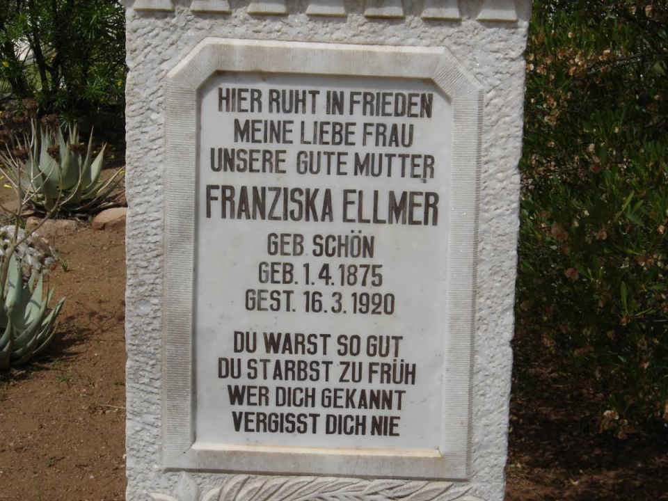 ELLMER Franziska nee SCHÖN 1875-1920