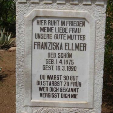 ELLMER Franziska nee SCHÖN 1875-1920