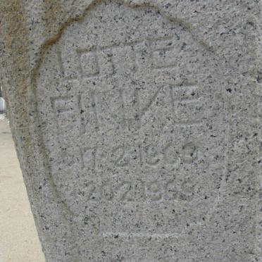 FINKE Lotte 1909-1909