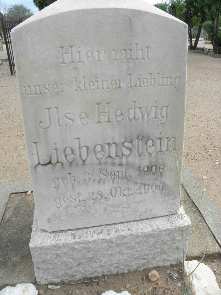 LIEBENSTEIN Ilse Hedwig 1906-1906