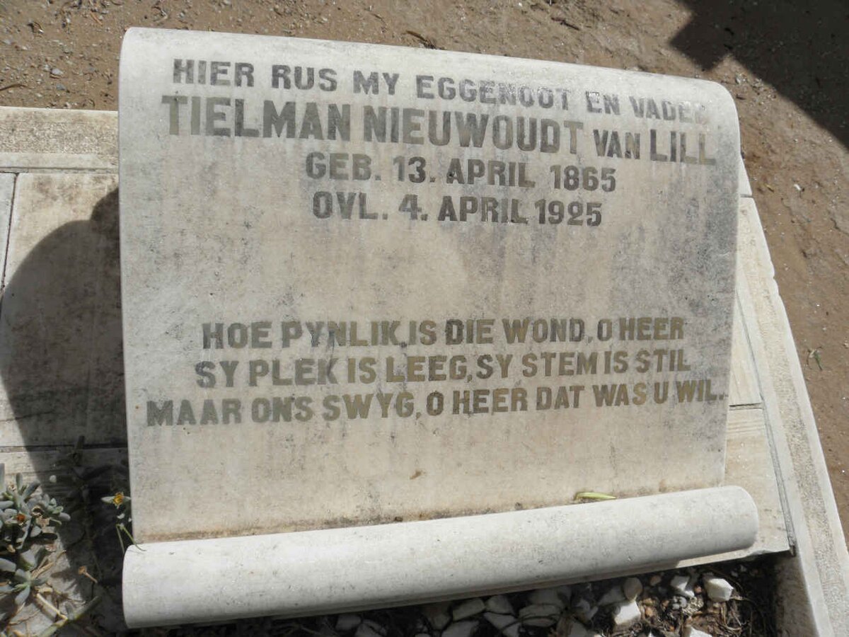 LILL Tielman Nieuwoudt, van 1865-1925