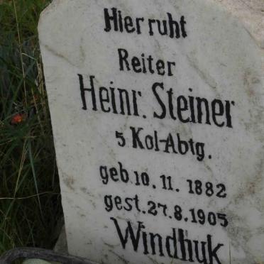 STEINER Heinrich 1882-1905