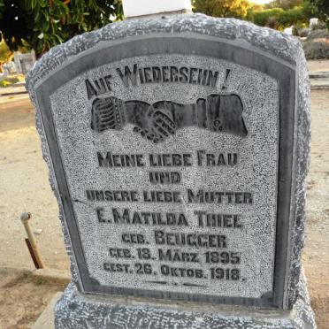 THIEL E. Matilda nee BEUGGER 1895-1918