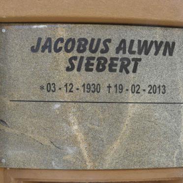 SIEBERT Jacobus Alwyn 1930-2013