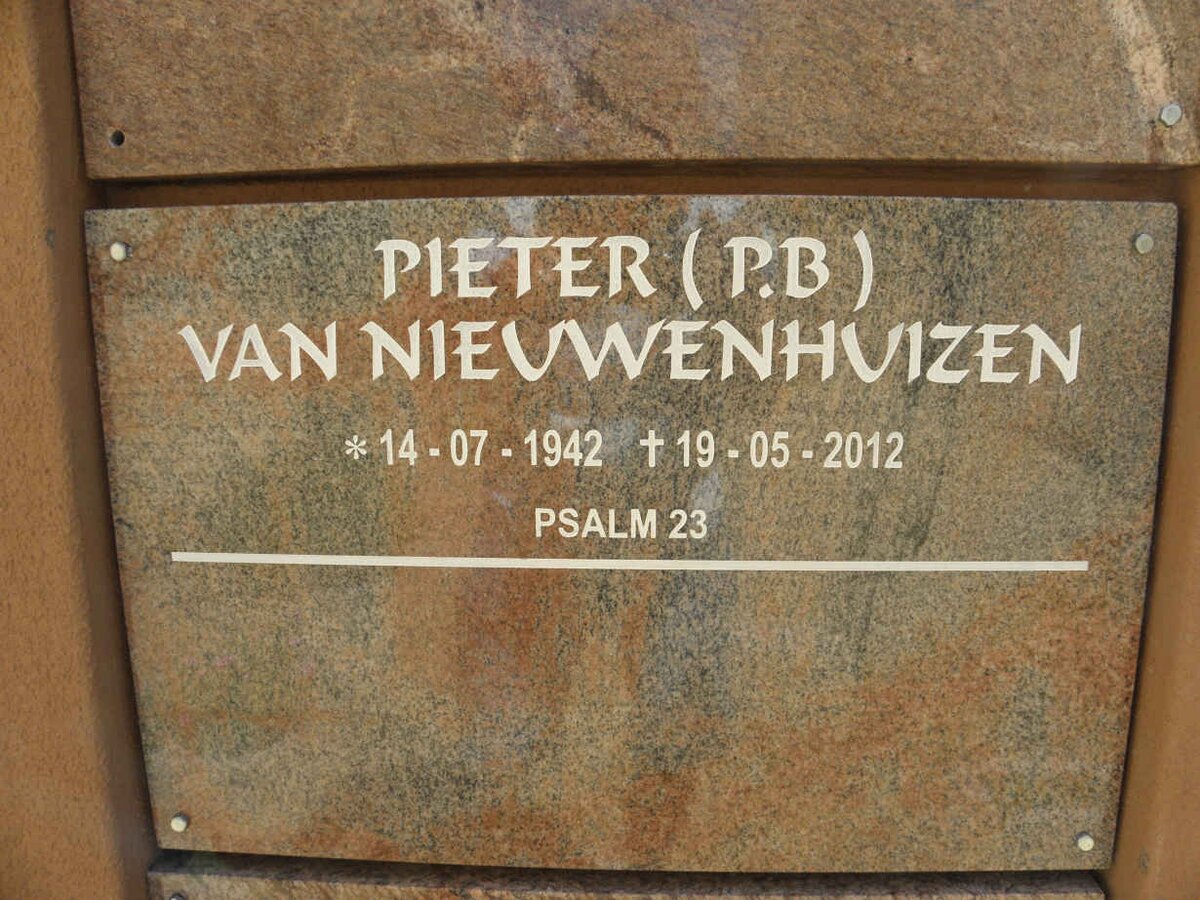 NIEUWENHUIZEN P.B., van 1942-2012