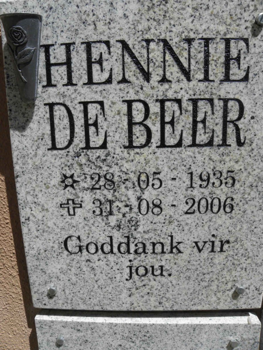 BEER Hennie, de 1935-2006