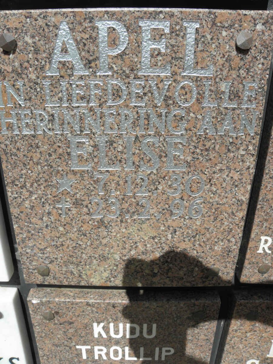 APEL Elise 1930-1996