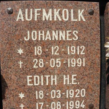 AUFMKOLK Johannes 1912-1991 &amp; Edith H.E. 1920-1994