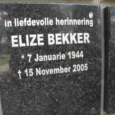 BEKKER Elize 1944-2005