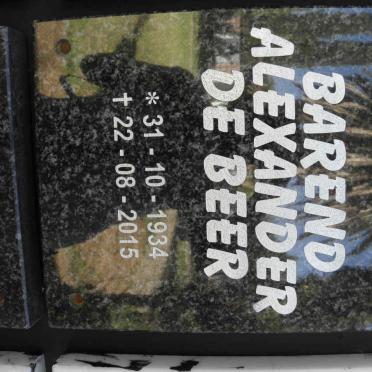 BEER Barend Alexander, de 1934-2015