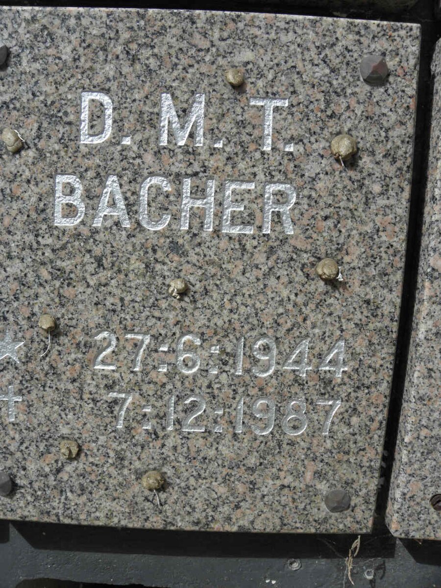 BACHER D.M.T. 1944-1987