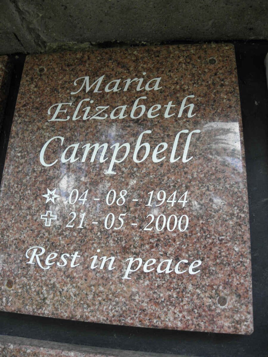 CAMPBELL Maria Elizabeth 1944-2000