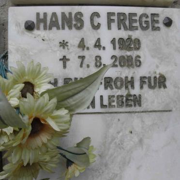 FREGE Hans C, 1920-2006