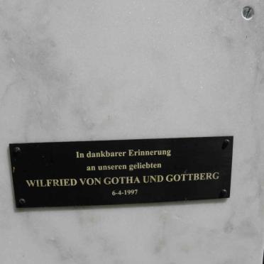 GOTTBERG Wilfried, VON GOTHA -1997