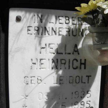 HEINRICH Hella nee LEIDOLT 1935-1995