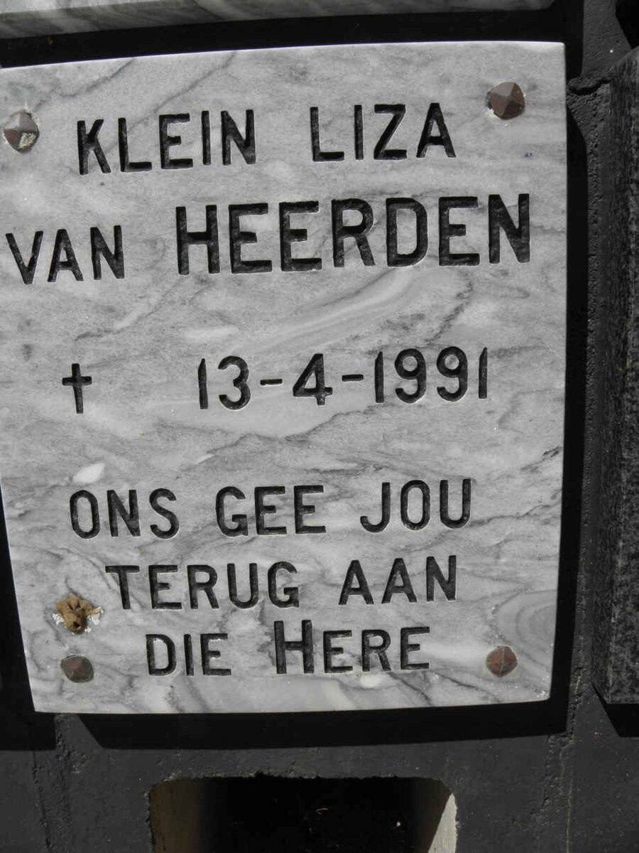 HEERDEN Liza, van -1991