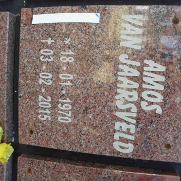 JAARSVELD Amos, van 1970-2015