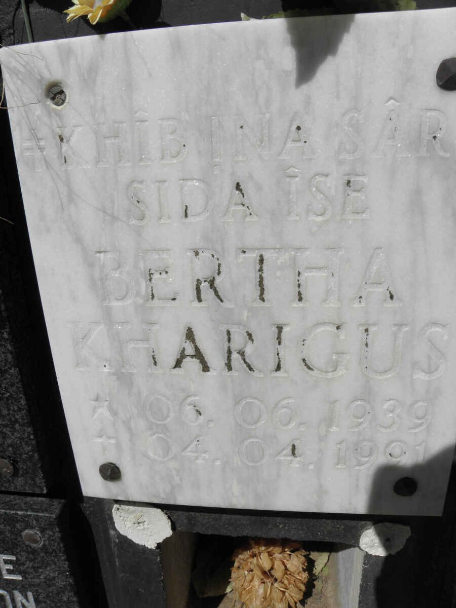 KHARIGUS Bertha 1939-1991