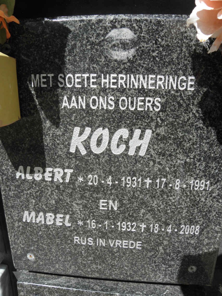 KOCH Albert 1931-1991 &amp; Mabel 1932-2008