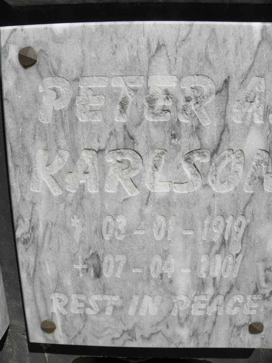 KARLSON Peter A. 1919-2001