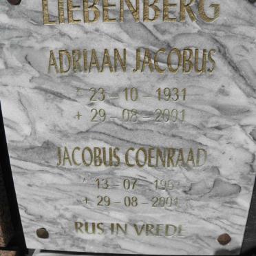 LIEBENBERG Adriaan Jacobus 1931-2001 :: LIEBENBERG 1961-2004