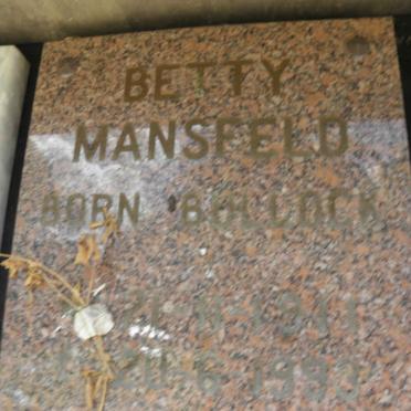 MANSFELD Betty nee BULLOCK 1911-1993