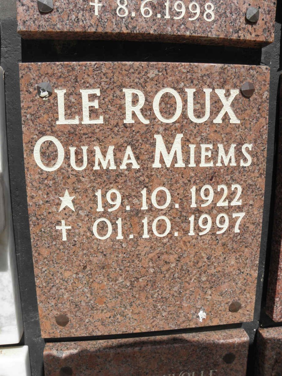ROUX Miems, le 1922-1997