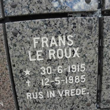 ROUX Frans, le 1915-1985