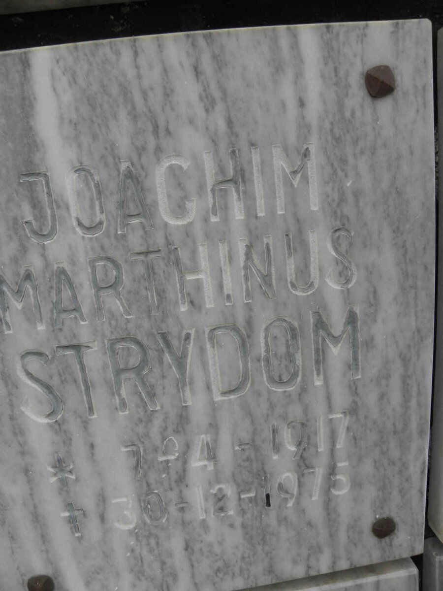 STRYDOM Joachim Marthinus 1917-1975