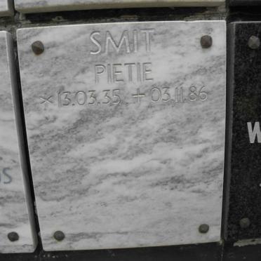 SMIT Pietie 1935-1986
