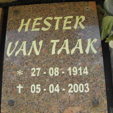 TAAK Hester, van 1914-2003