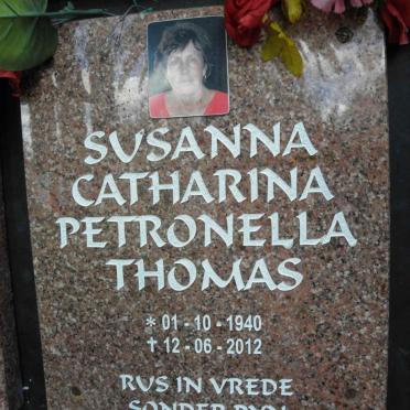 THOMAS Susanna Catharina Petronella 1940-2012