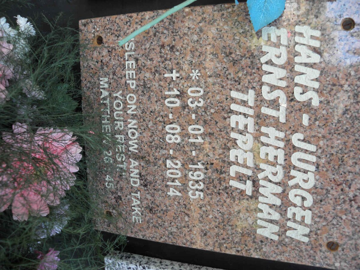 TIEPELT Hans-Jurgen Ernst Herman 1935-2014