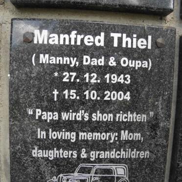 THIEL Manfred 1943-2004