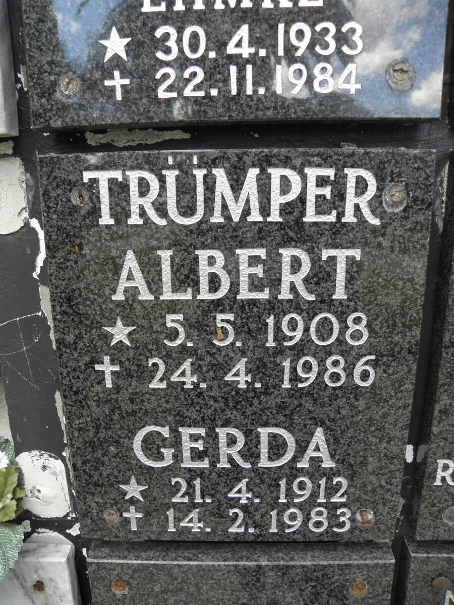 TRÜMPER Albert 1908-1986 &amp; Gerda 1912-1983