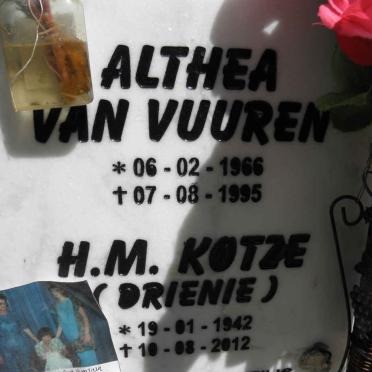 VUUREN Althea, van 1966-1995 :: KOTZE H.M. 1942-2012