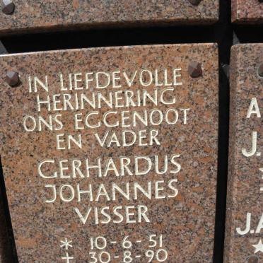VISSER Gerhardus Johannes 1951-1990