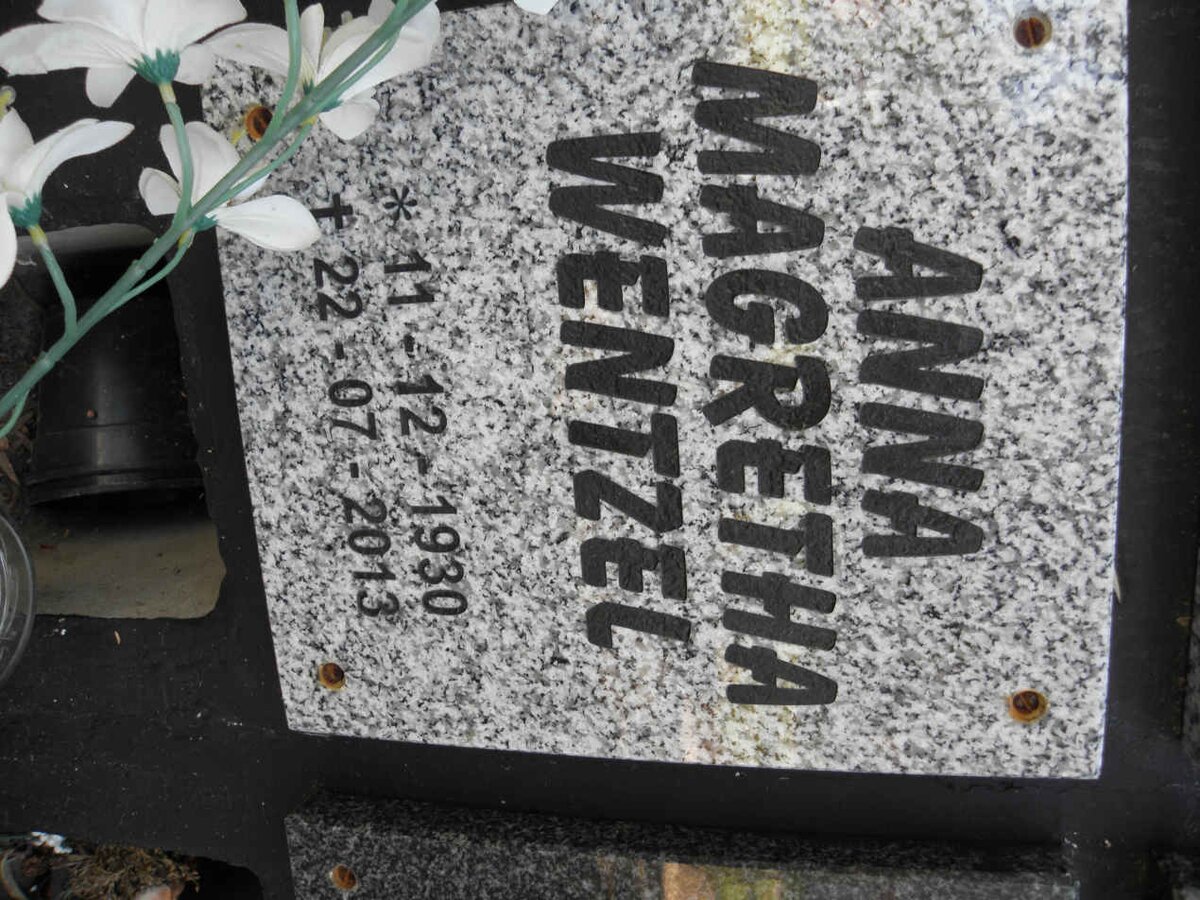 WENTZEL Anna Magretha 1930-2013