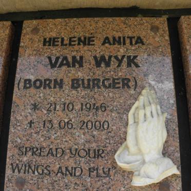 WYK Helene Anita, van nee BURGER 1946-2000 