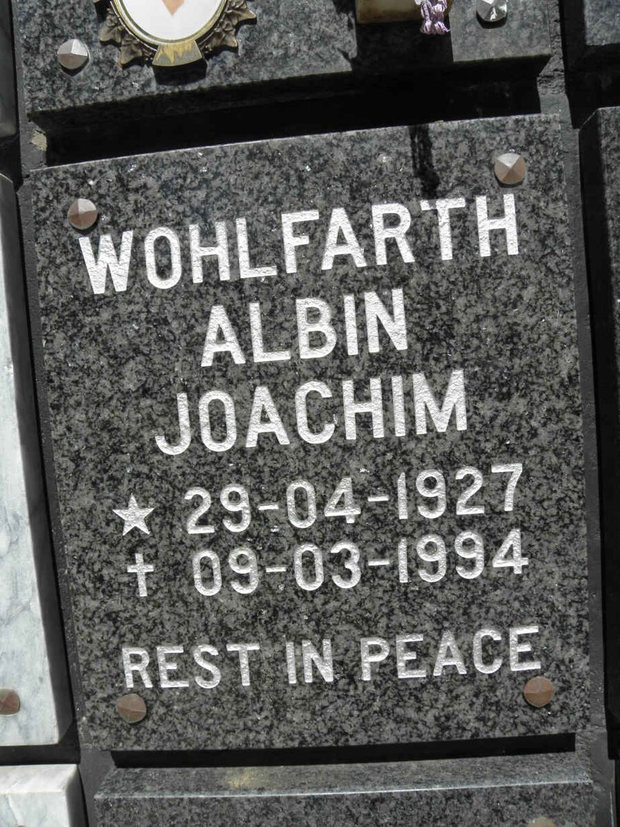 WOHLFARTH Albin Joachim 1927-1994