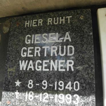 WAGENER Giesela Gertrud 1940-1993