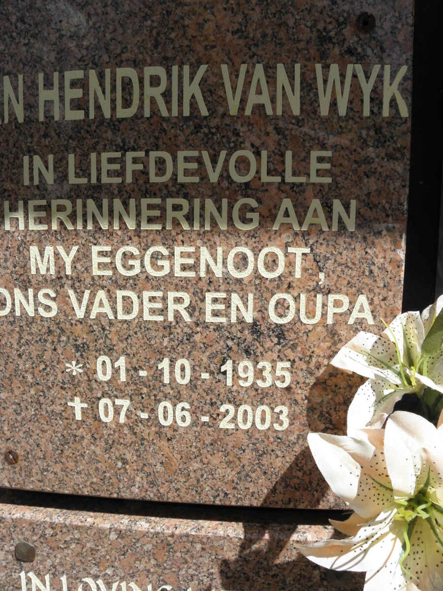 WYK ? Hendrik, van 1935-2003