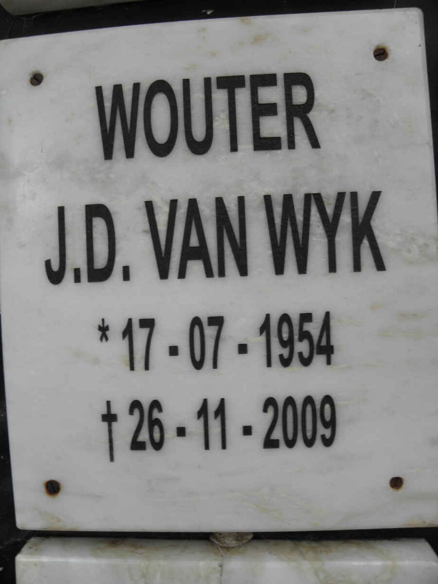 WYK Wouter J.D., van 1954-2009