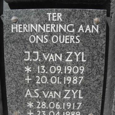 ZYL J.J., van 1909-1987 &amp; A.S. 1917-1989