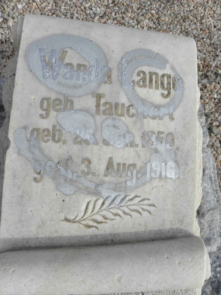 LANGE Wanda nee TAUCHERT 1859-1916