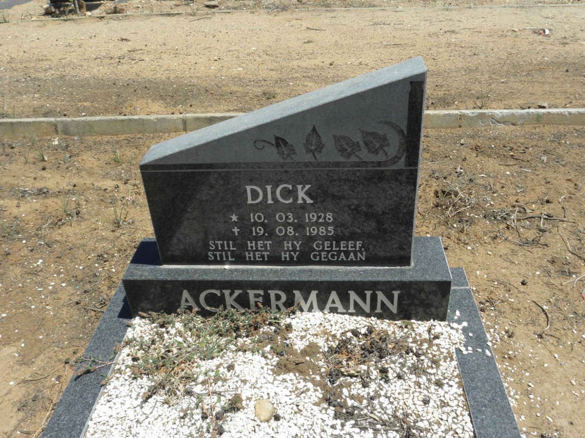 ACKERMANN Dick 1928-1985