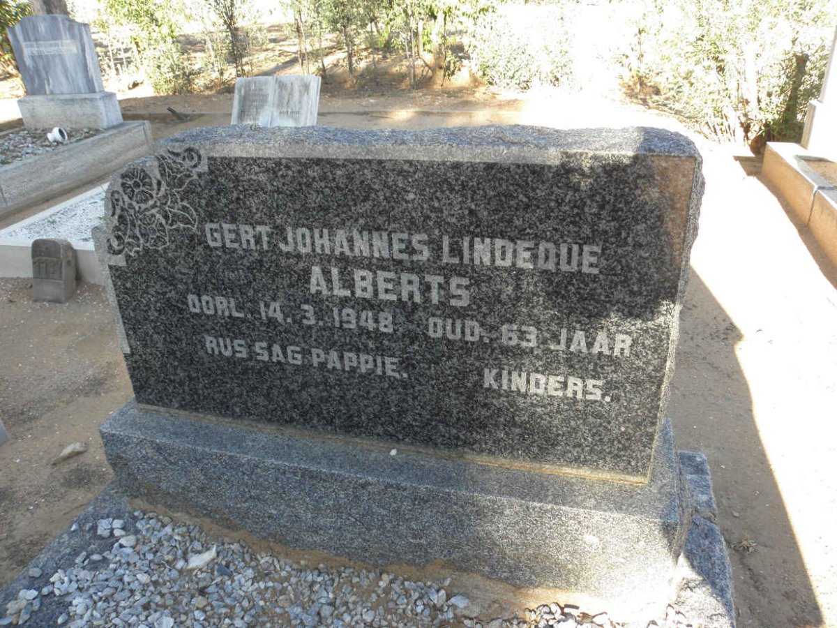 ALBERTS Gert Johannes Lindeque -1948